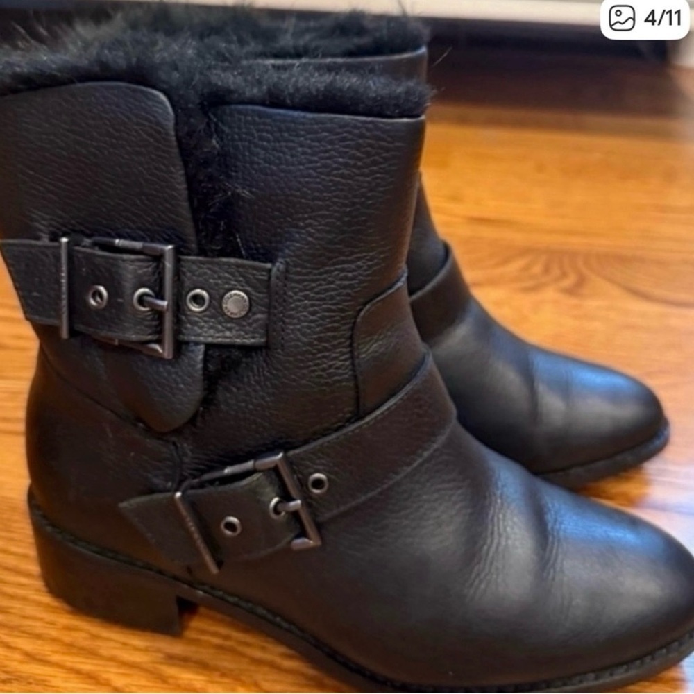 COLE HAAN NEELA SLIP ON LEATHER ANKLE BOOTS size 6.5 - Picture 4 of 11